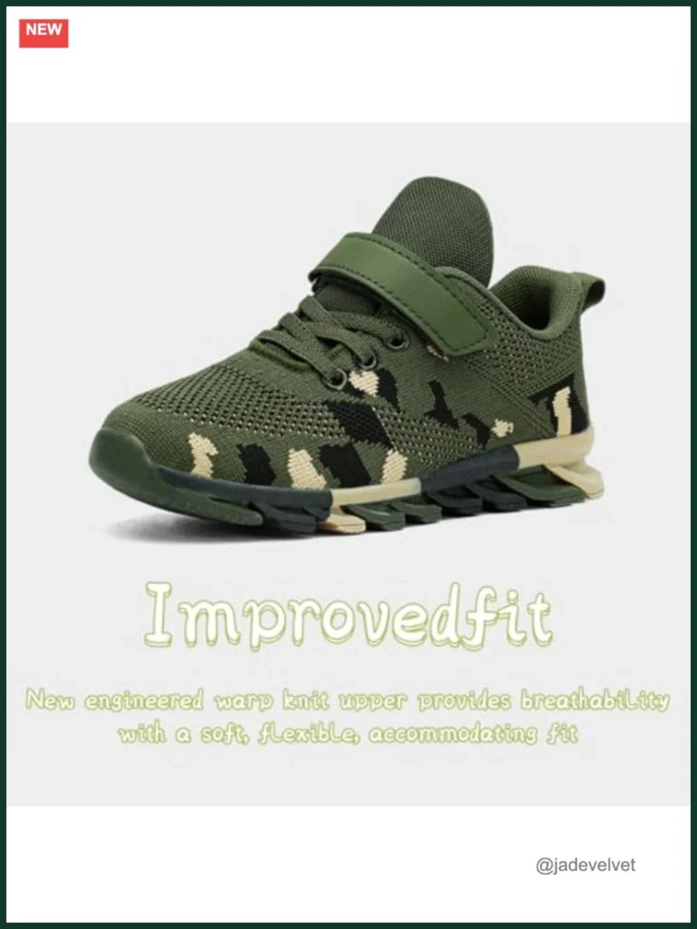 Boys Girls Lightweight Breathable Running Sneakers Non-Slip Camouflage Lace-Up